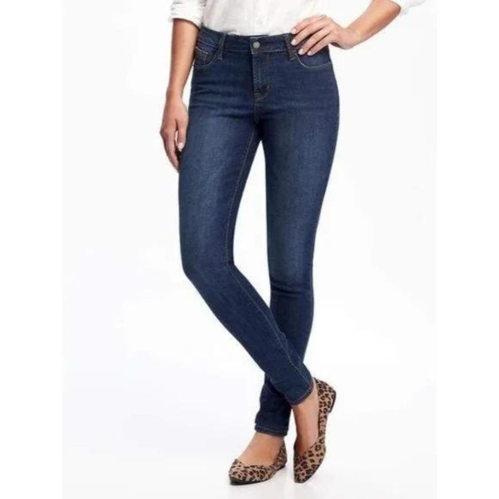 Old Navy Rockstar MId Rise Super Skinny Jeans Blue